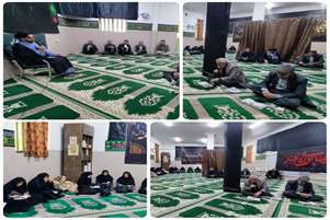 مراسم زیارت عاشورا به مناسبت دهه‌ی فاطمیه در دانشکده پیراپزشکی استهبان